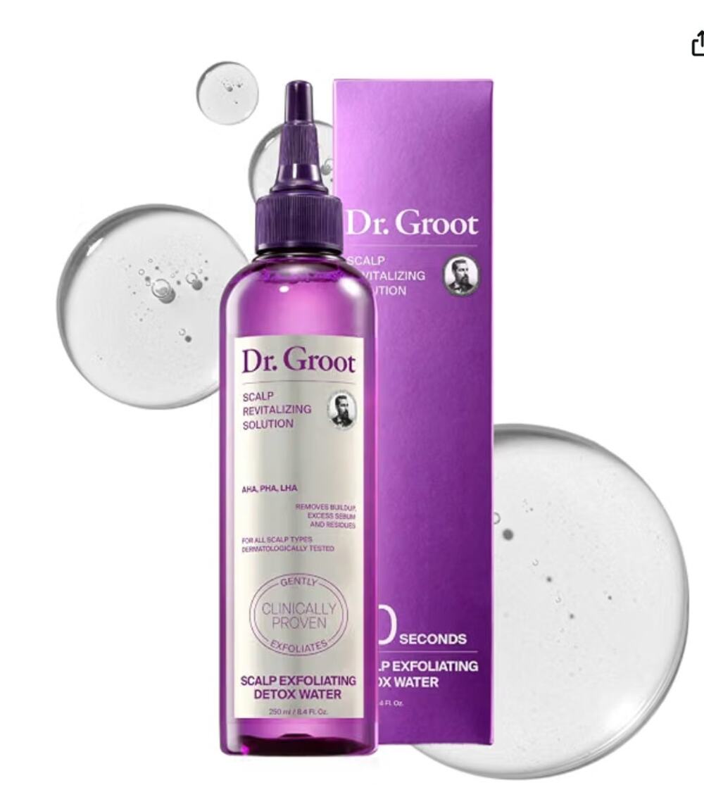 New in Box Dr. Groot Scalp Exfoliating Detox Water Scalp Solution 8.4 OZ